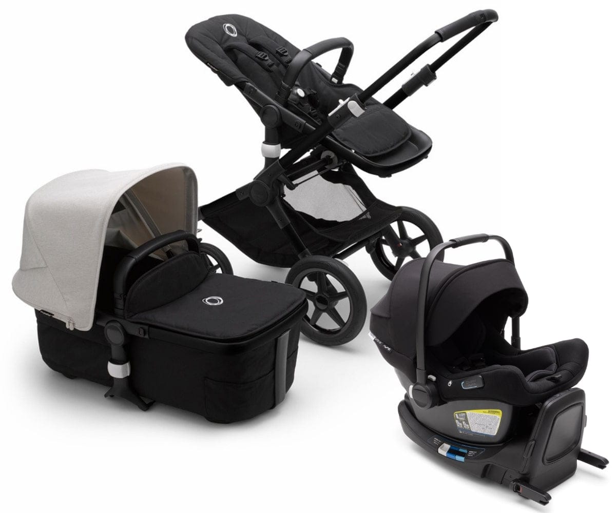 Bugaboo Fox3 + Turtle Air Travel System Bundle - Black / Midnight Black / Misty White / Black - 2306010013-80803ZW03