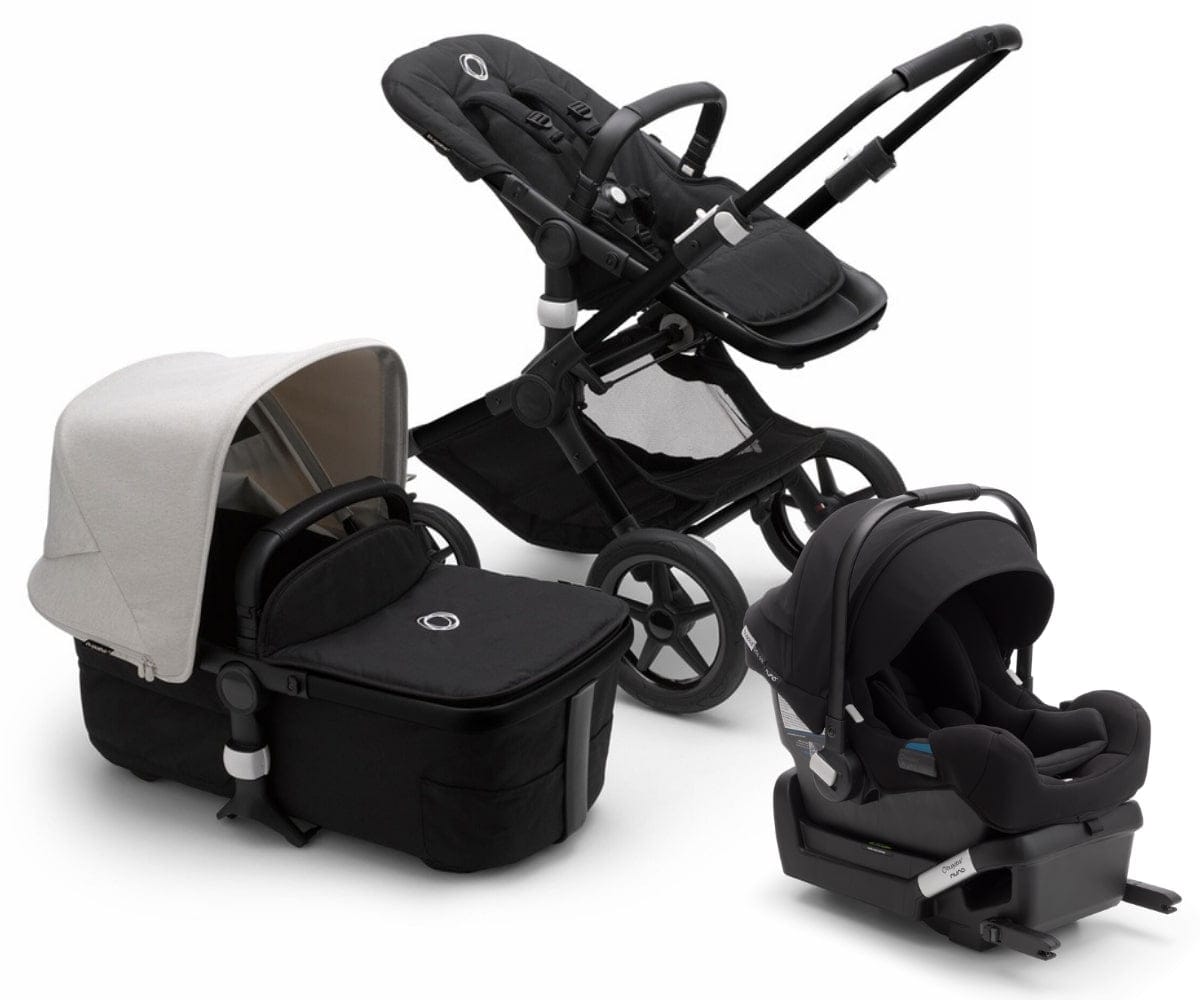 Bugaboo Fox3 + Turtle One Travel System Bundle - Black / Midnight Black / Misty White / Black - 2306010013-81703ZW01