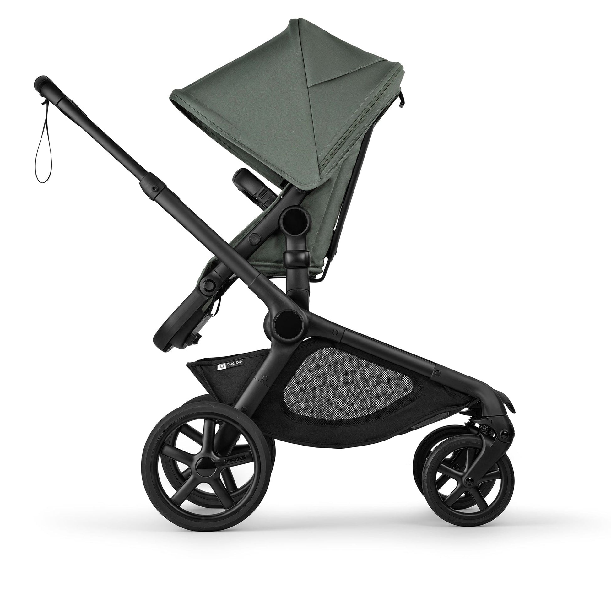 Bugaboo Kangaroo Complete Single-to-Double Stroller - Black / Forest Green / Forest Green - 100280035