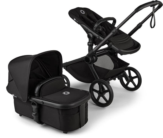 Bugaboo Kangaroo Complete Stroller + Bassinet Bundle - Black / Midnight Black / Midnight Black - 100506003-100505003