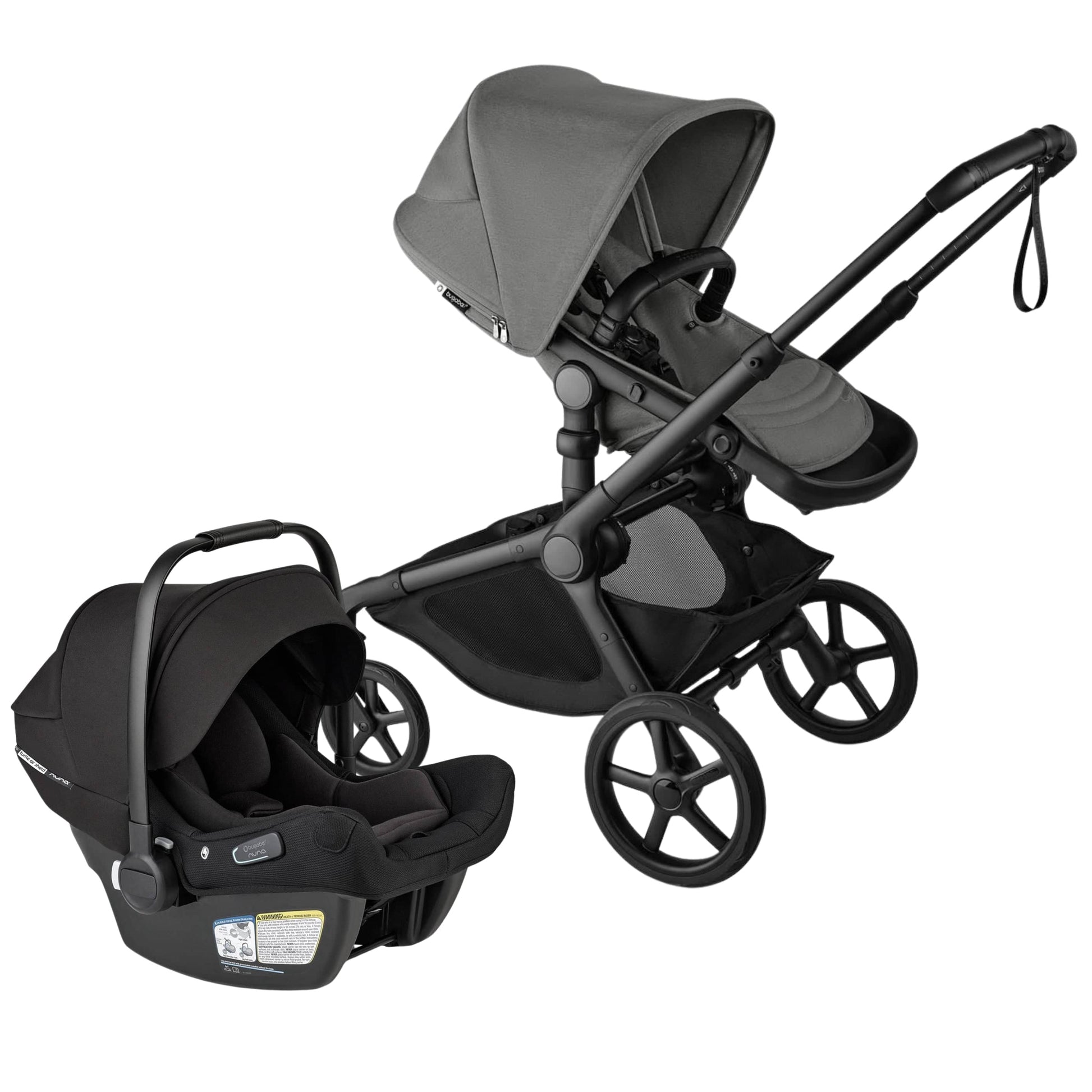 Kangaroo Stroller & Bugaboo Turtle Air Shield by Nuna Infant Car Seat and Base in Black at Nordstrom