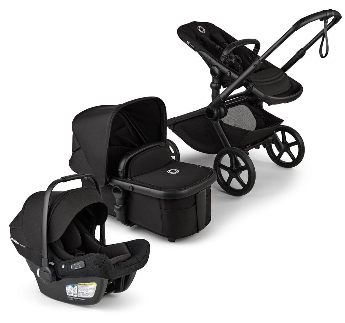 Bugaboo Kangaroo Complete + Turtle Air Shield By Nuna Travel System Bundle - Black / Midnight Black / Midnight Black / Black - 100280018-400016001