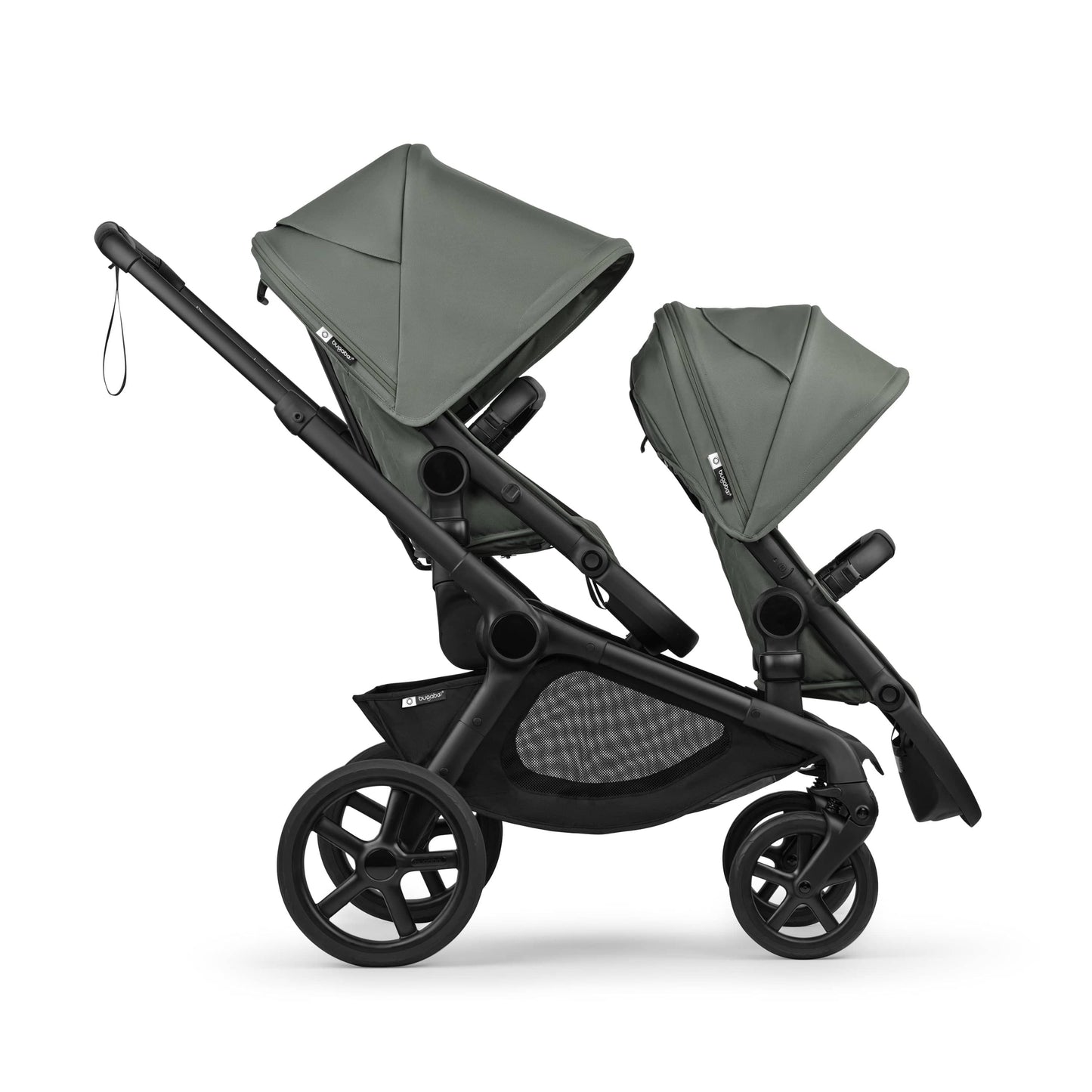 Bugaboo Kangaroo Double Seat Stroller - Black / Forest Green / Forest Green - 100506005-100281024