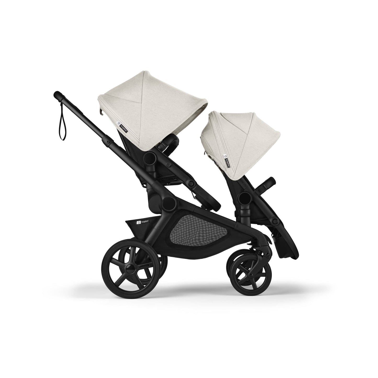 Bugaboo Kangaroo Double Seat Stroller - Black / Midnight Black / Misty White - 100506004-100281020