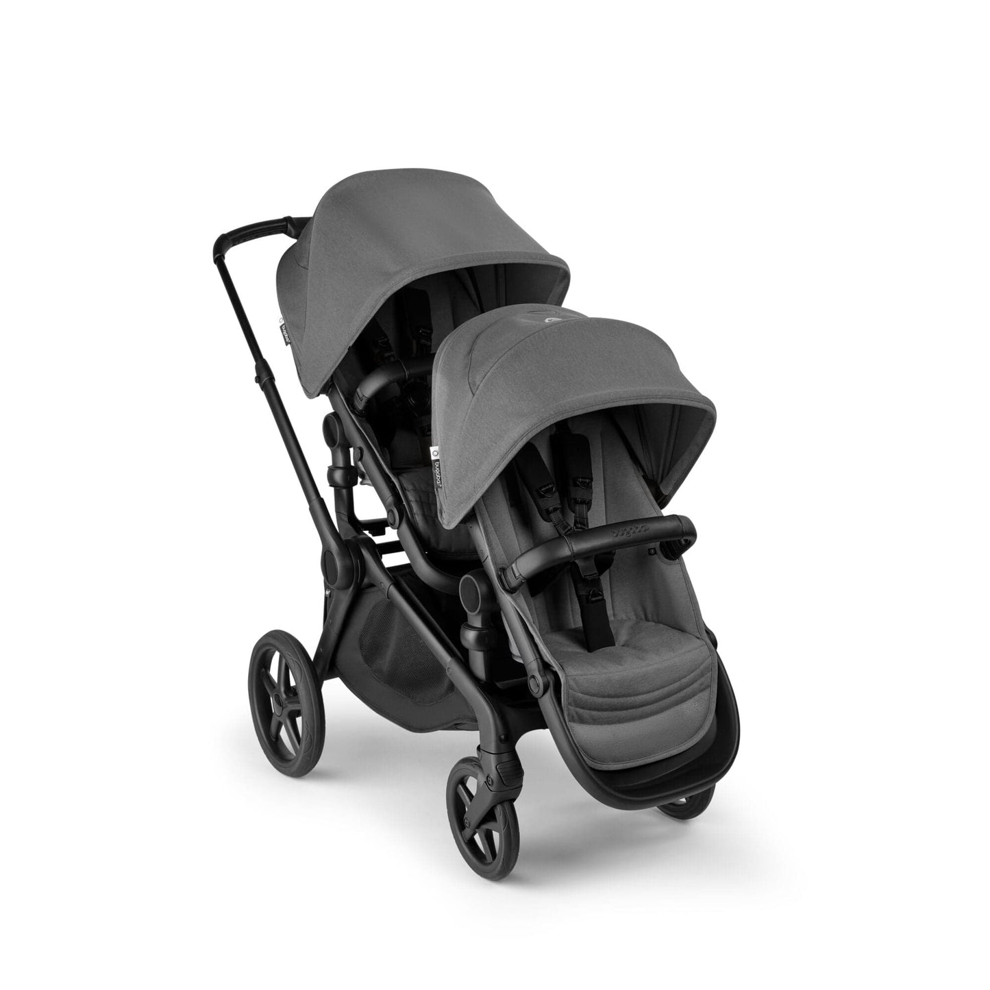 Bugaboo Kangaroo Double Seat Stroller - Black / Moon Grey / Moon Grey - 100506002-100281023