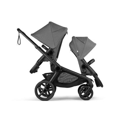 Bugaboo Kangaroo Double Seat Stroller - Black / Moon Grey / Moon Grey - 100506002-100281023