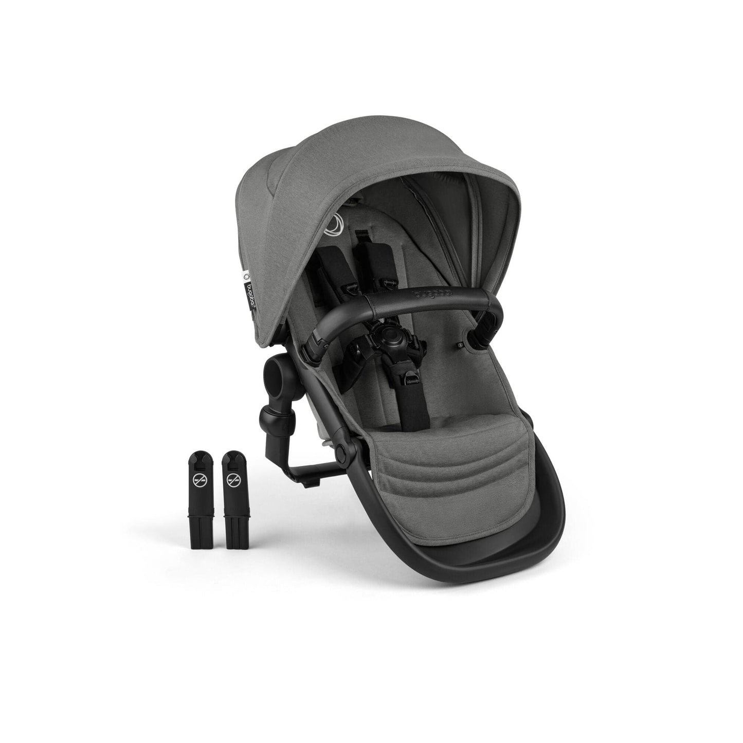 Bugaboo Kangaroo Double Seat Stroller - Black / Moon Grey / Moon Grey - 100506002-100281023
