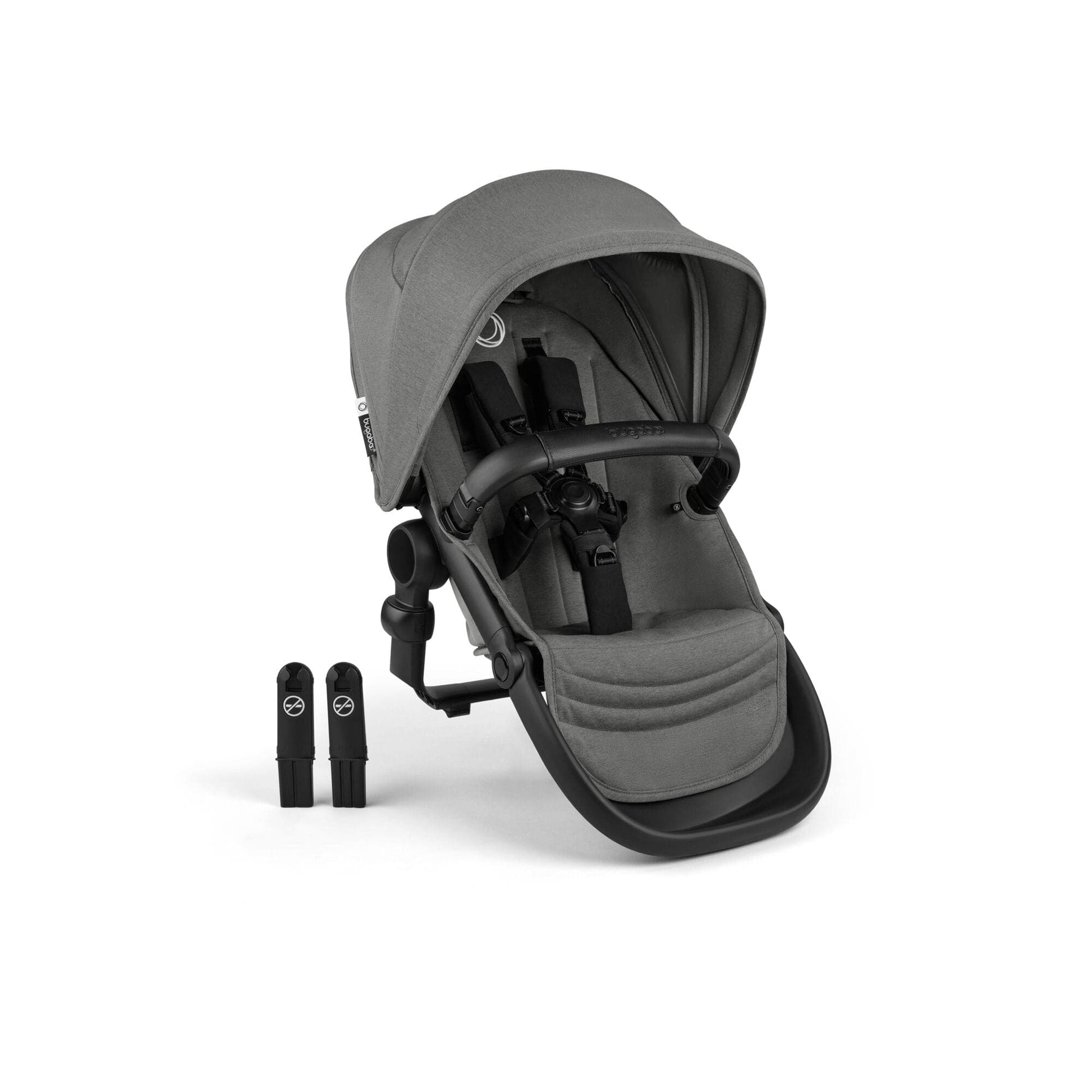 Bugaboo Kangaroo Double Seat Stroller - Black / Moon Grey / Moon Grey - 100506002-100281023