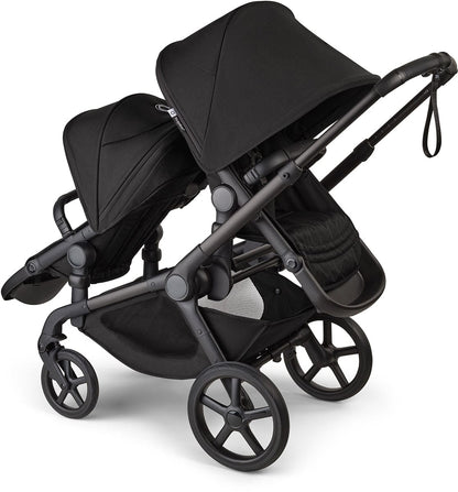 Bugaboo Kangaroo Double Stroller Bundle - Black / Midnight Black / Misty White - 100280019-100281020