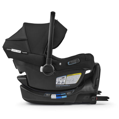 Bugaboo Kangaroo Double Stroller + Turtle Air Shield By Nuna Travel System Bundle - Black / Moon Grey / Moon Grey - TRVL-100280033-100281023