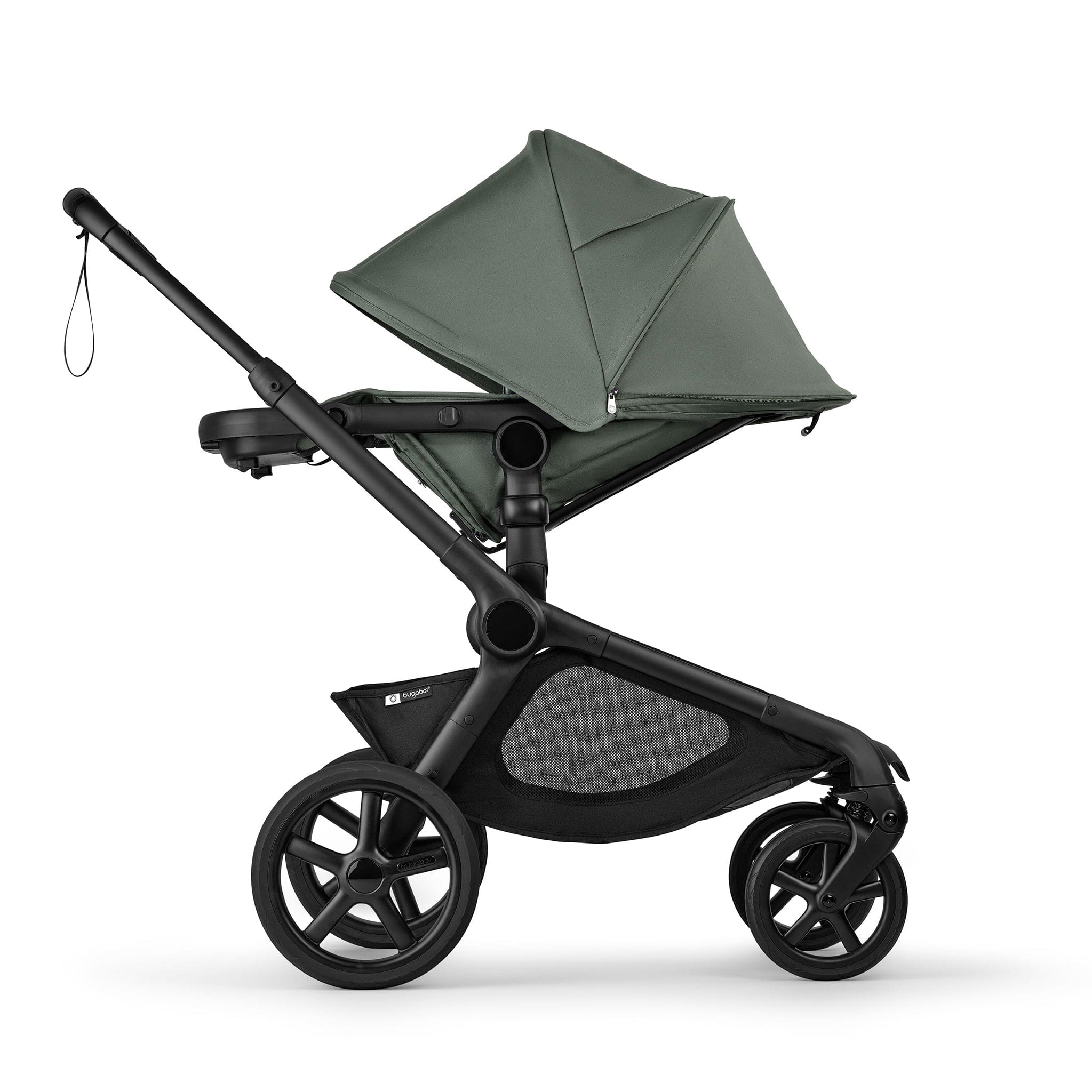 Bugaboo ビー6 グレー & グリーン Bugaboo Kangaroo Seat Complete Stroller - Black / Forest Green