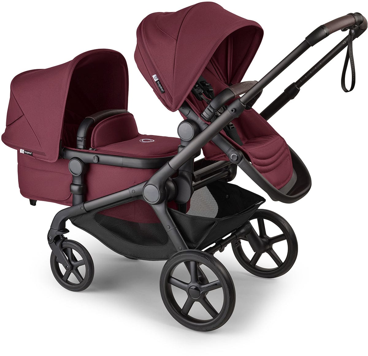 Bugaboo Kangaroo Sibling / Toddler Seat - Black / Dark Cherry / Dark Cherry - 100281019