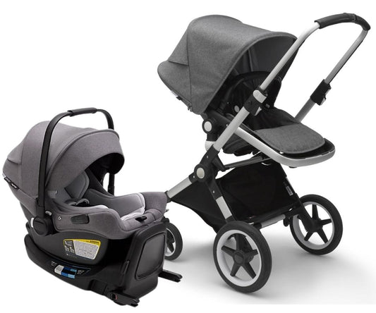 Bugaboo Lynx + Turtle Air Travel System Bundle - Aluminum / Grey Melange / Grey Melange / Grey Melange - S003051002-80803GR03