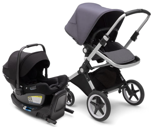 Bugaboo Lynx + Turtle Air Travel System Bundle - Aluminum / Steel Blue / Steel Blue / Black - 231350SS01-80803ZW03