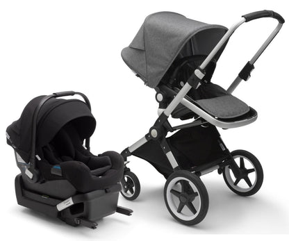 Bugaboo Lynx + Turtle One Travel System Bundle - Aluminum / Grey Melange / Grey Melange / Black - S003051002-81703ZW01