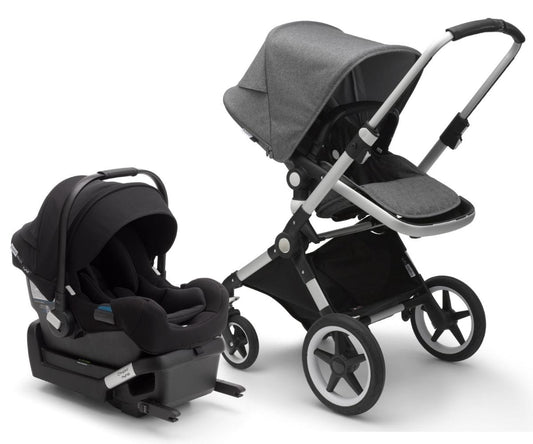 Bugaboo Lynx + Turtle One Travel System Bundle - Aluminum / Grey Melange / Grey Melange / Black - S003051002-81703ZW01