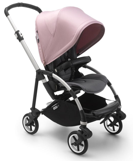 Bugaboo OPEN BOX Bee6 Complete Stroller (One Box) - Aluminum/Grey/Soft Pink - 501304PI01-OB