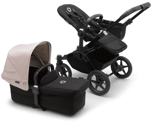 Bugaboo OPEN BOX Donkey 5 Mono Complete Single-to-Double Stroller - Black / Midnight Black / Misty White
