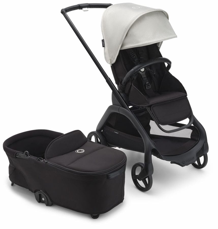 Bugaboo OPEN BOX Dragonfly Complete Lightweight Compact Stroller + Bassinet - Black / Midnight Black / Misty White (Albee Exclusive) - 100176045-ob