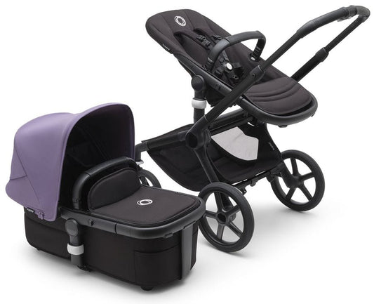 Bugaboo OPEN BOX Fox 5 Complete Stroller - Black / Midnight Black / Astro Purple - 100051057-ob