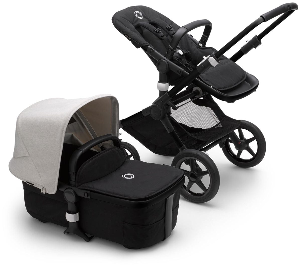 Bugaboo OPEN BOX Fox3 Complete Stroller (One Box) - Black / Midnight Black / Misty White - 2306010013-OB