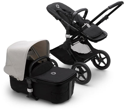 Bugaboo OPEN BOX Fox3 Complete Stroller (One Box) - Black / Midnight Black / Misty White - 2306010013-OB