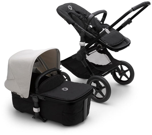 Bugaboo OPEN BOX Fox3 Complete Stroller (One Box) - Black / Midnight Black / Misty White - 2306010013-OB