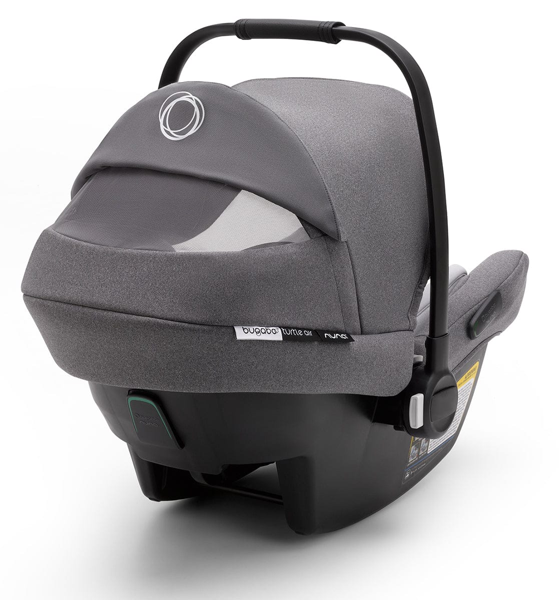 Bugaboo Turtle Air by Nuna Lightweight Infant Car Seat + RELX Base Load Leg - Grey Melange - 80803GR03