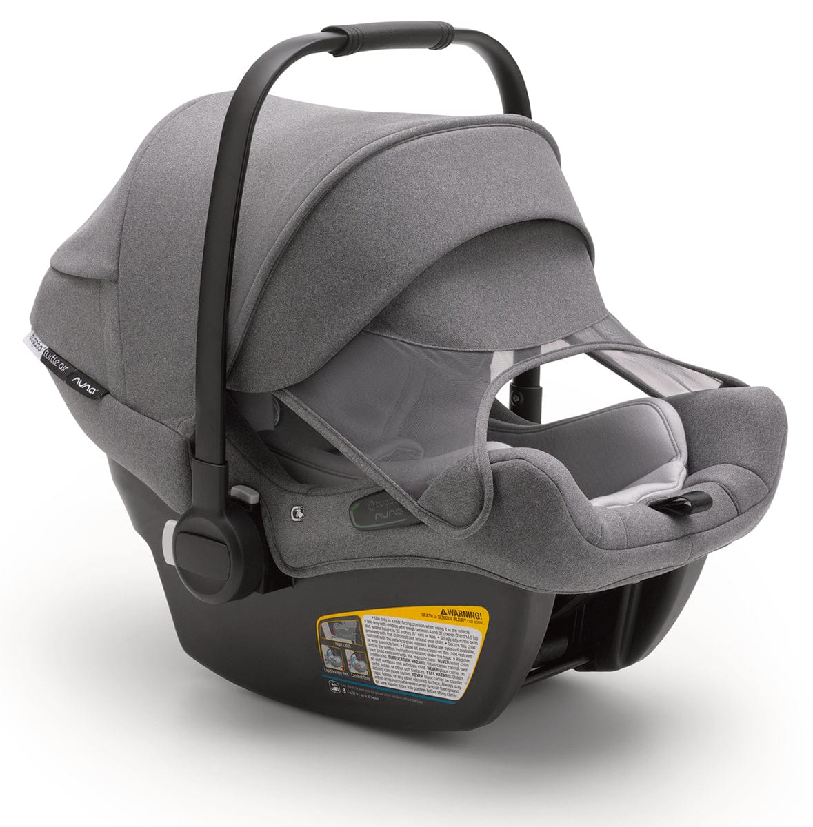 Bugaboo Turtle Air by Nuna Lightweight Infant Car Seat + RELX Base Load Leg - Grey Melange - 80803GR03