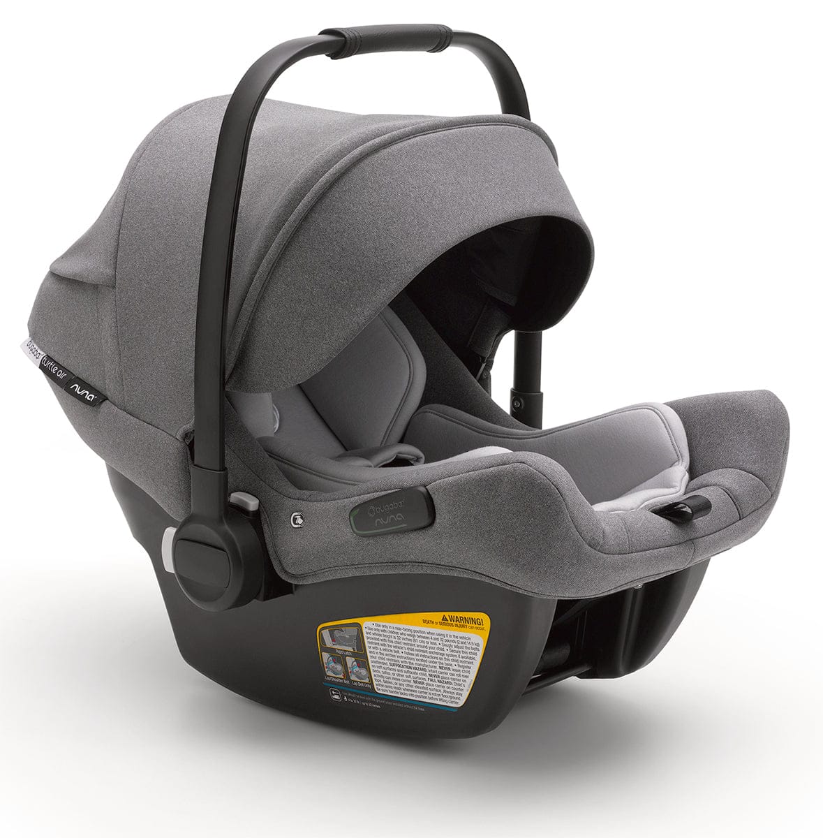 Bugaboo Turtle Air by Nuna Lightweight Infant Car Seat + RELX Base Load Leg - Grey Melange - 80803GR03