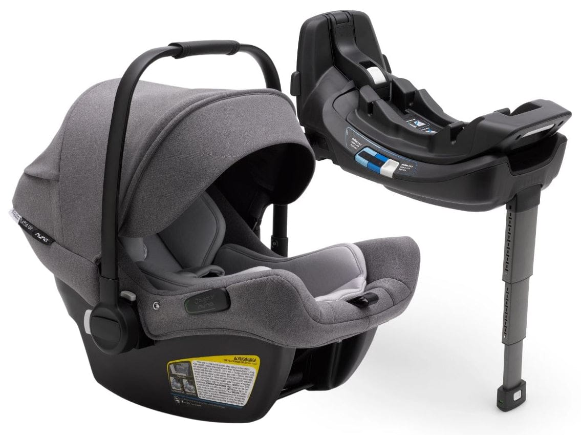 Bugaboo Turtle Air by Nuna Lightweight Infant Car Seat + RELX Base Load Leg - Grey Melange - 80803GR03
