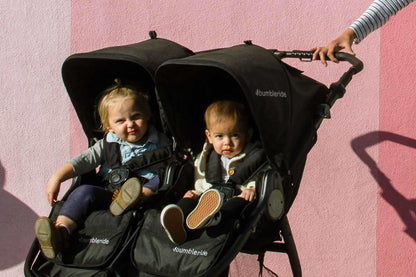 Bumbleride 2019 Indie Twin Side by Side Double Stroller - Dawn Grey Coral