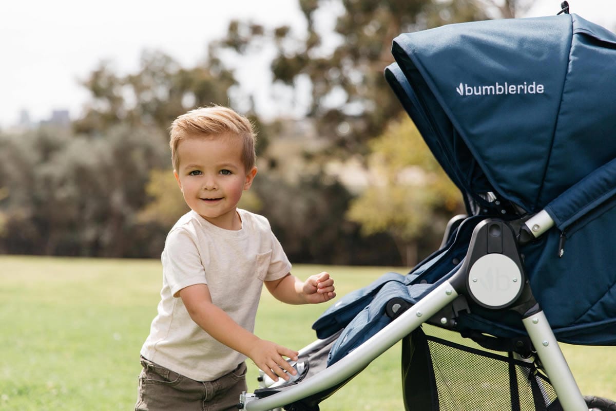 Bumbleride 2019 Indie Twin Side by Side Double Stroller - Camp Green