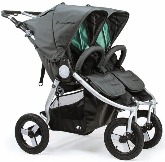 Bumbleride 2019 Indie Twin Side by Side Double Stroller - Dawn Grey Mint