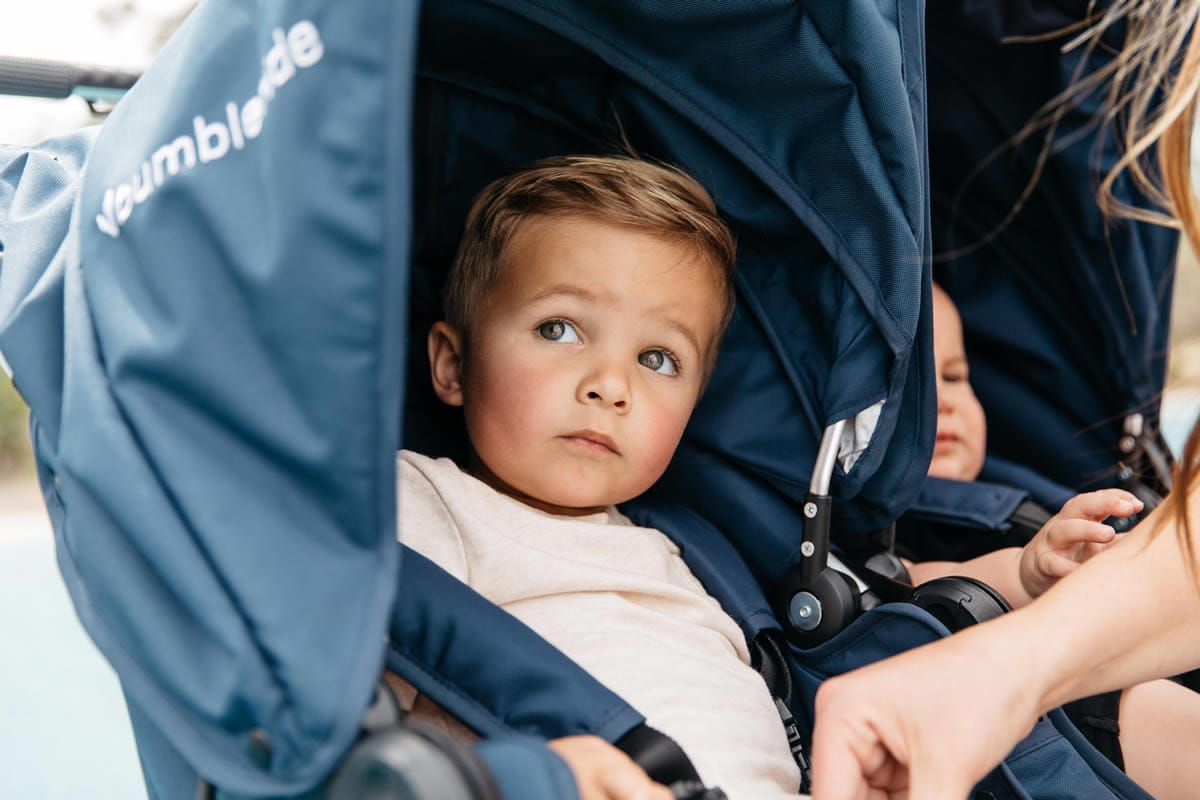 Bumbleride 2019 Indie Twin Side by Side Double Stroller - Dawn Grey Coral - IT-975DGC