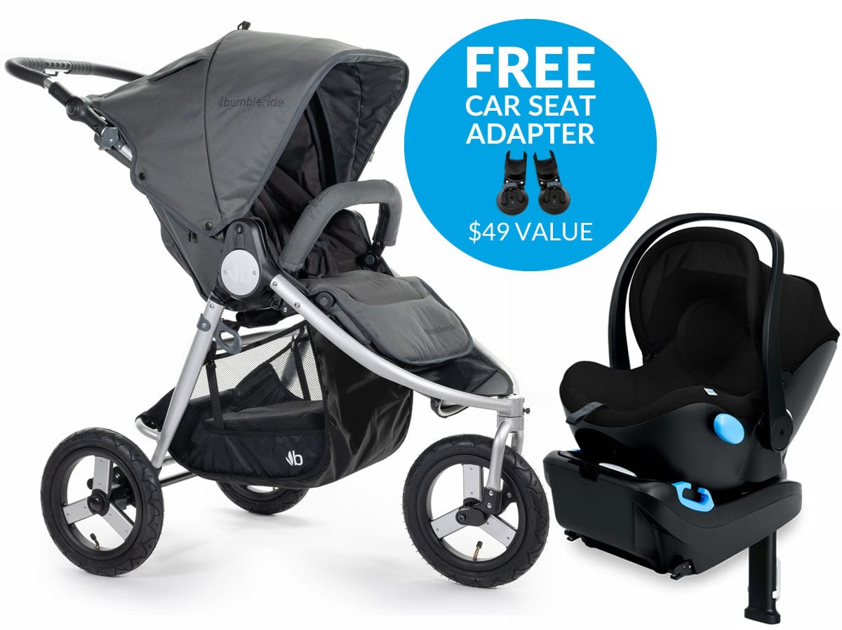 Bumbleride Indie + Clek Liing Travel System - Dawn Grey - I-850DG-LG19U1-PBKB3