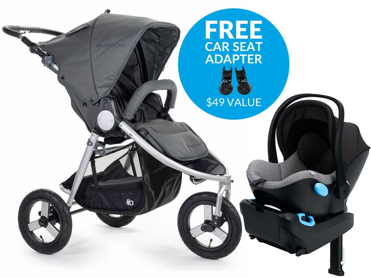 Bumbleride Indie + Clek Liing Travel System - Dawn Grey/Thunder - I-850DG-LG19U1-GYB2