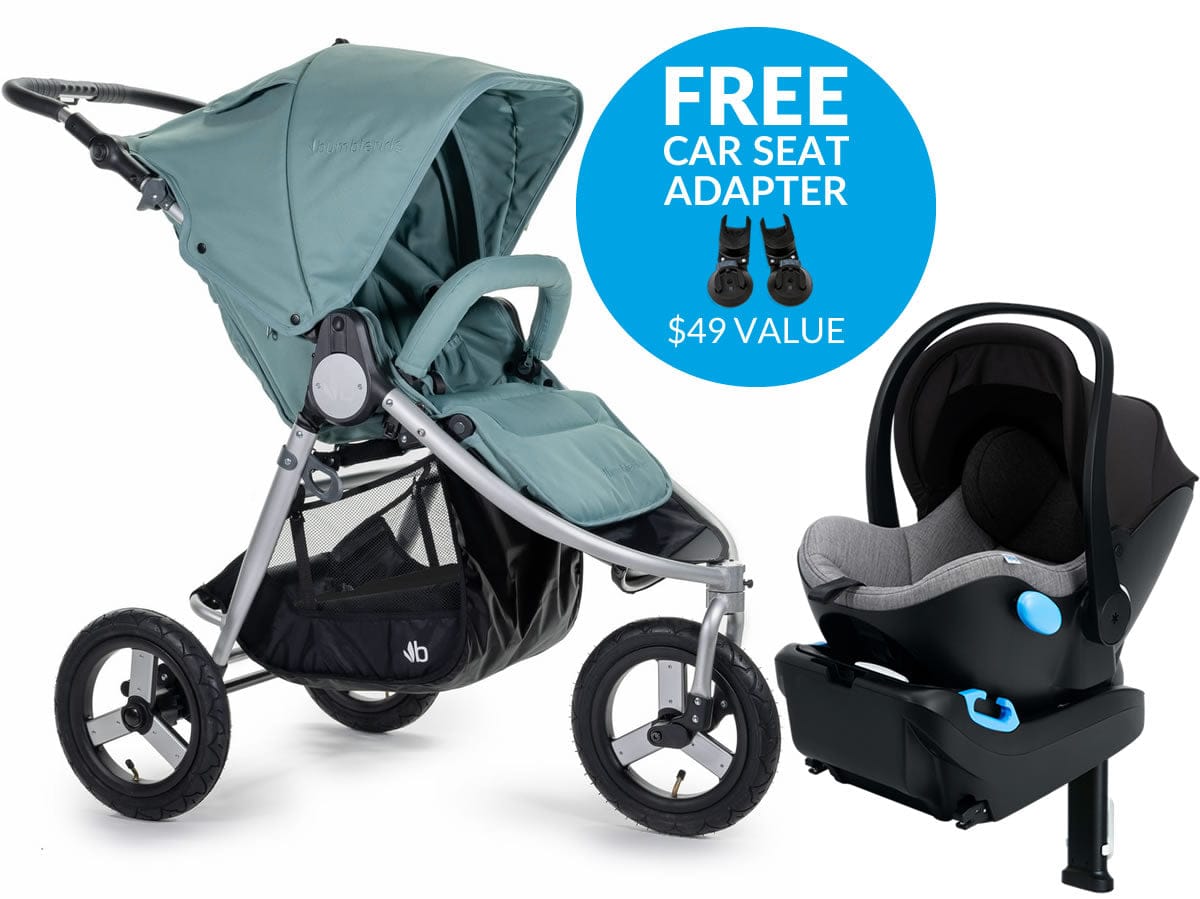 Bumbleride Indie + Clek Liing Travel System - Sea Glass/Thunder - I-850SG-LG19U1-GYB2
