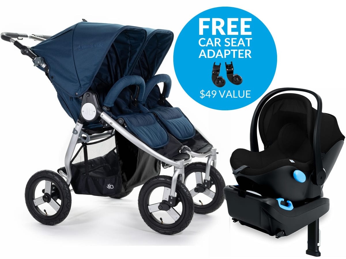 Bumbleride Indie Twin + Clek Liing Travel System - Maritime Blue - IT-980MB-LG19U1-PBKB3