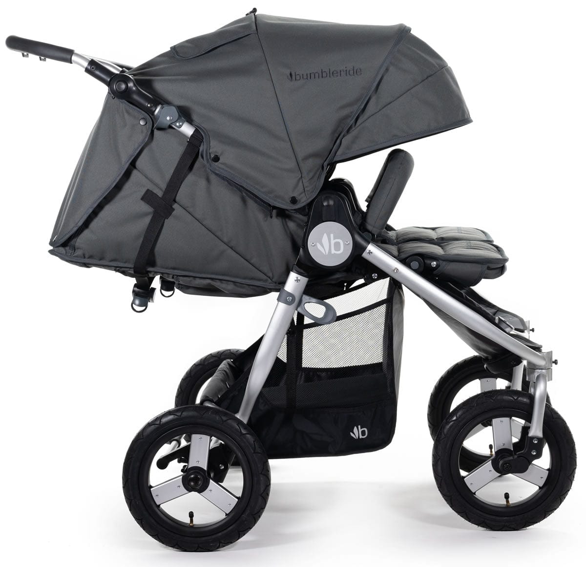 Bumbleride Indie Twin Side by Side Double Stroller - Dawn Grey - IT-980DG
