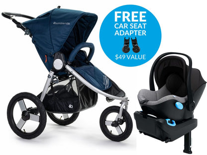 Bumbleride Speed + Clek Liing Travel System - Maritime Blue/Thunder - SP-365MB-LG19U1-GYB2