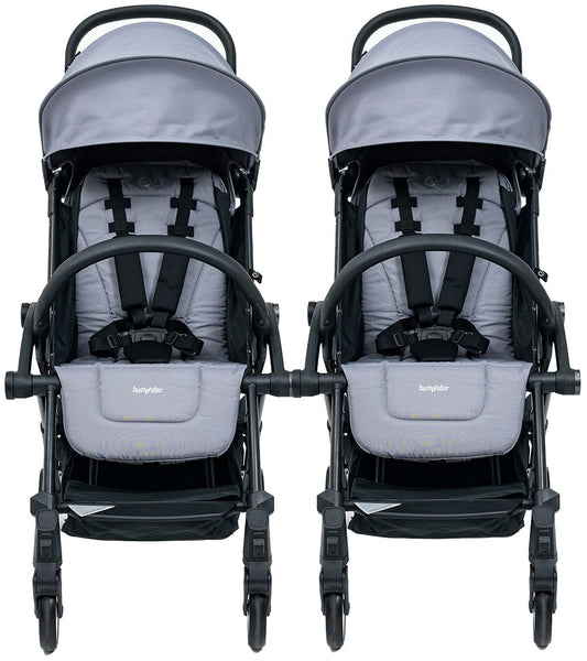 Bumprider Connect 3 Double Stroller Bundle - Black / Grey - DBL-51284-2109