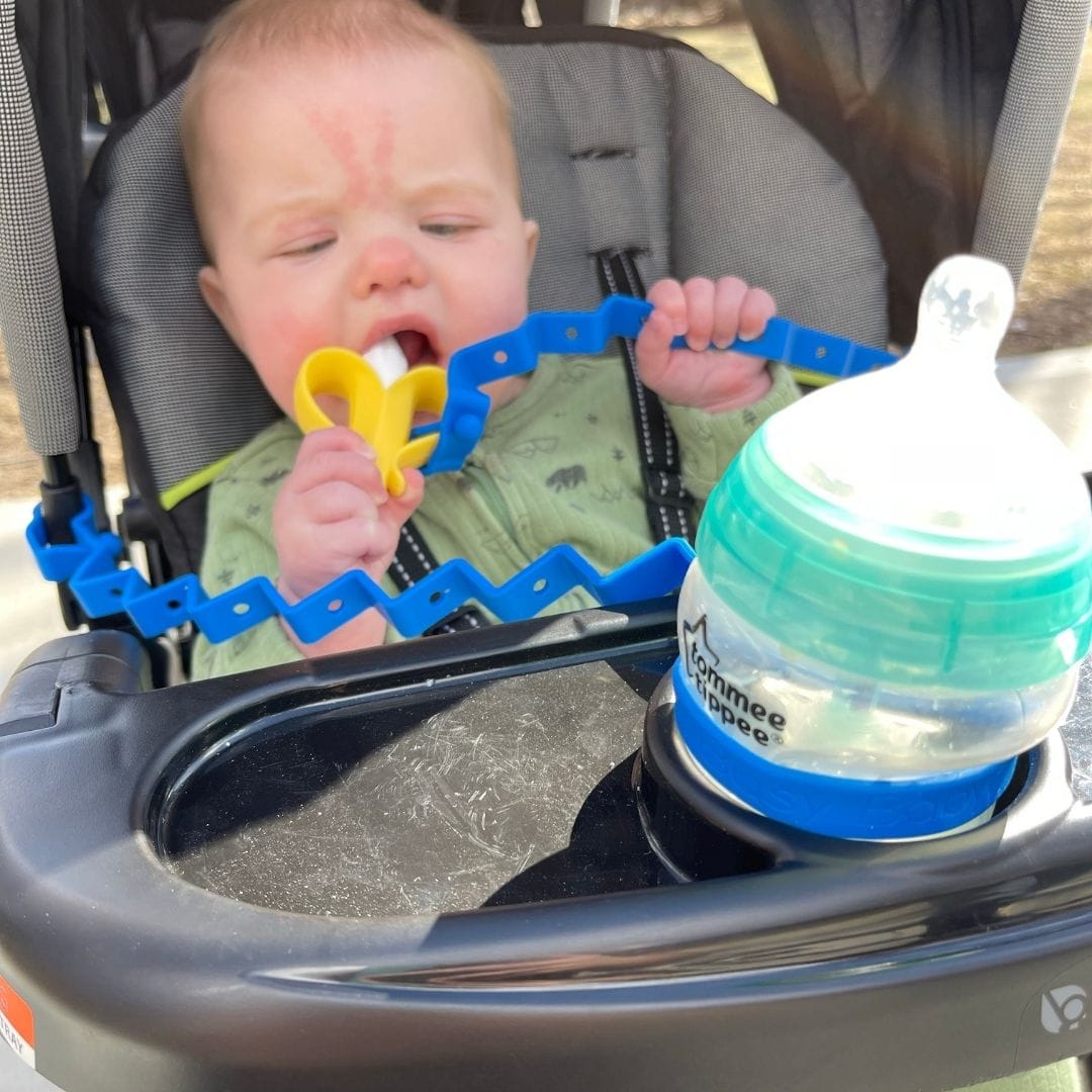 Busy Baby Bottle Bungee - Blue - BLUBOTBUN