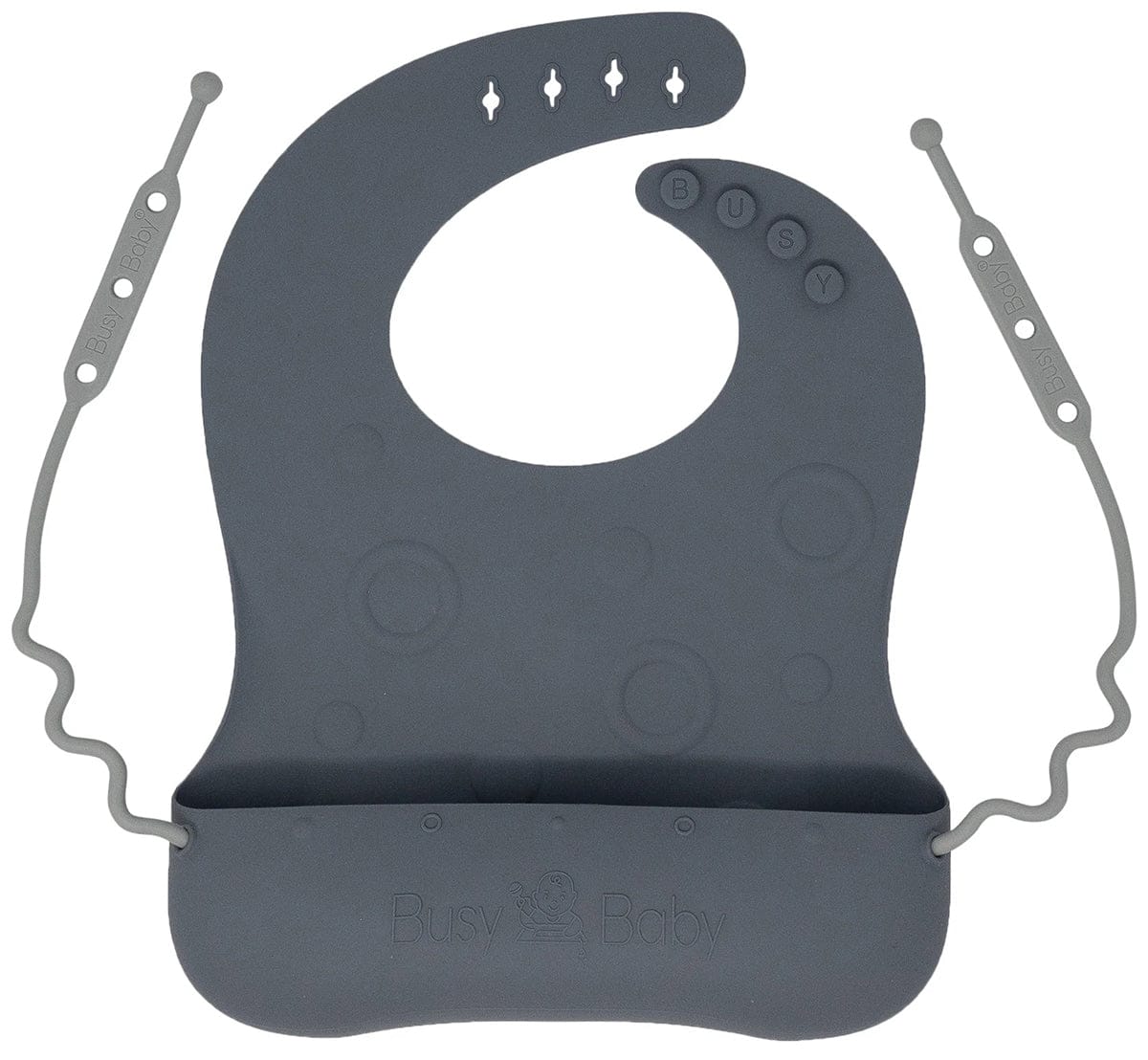 Busy Baby Bungee Bib - Pewter - 850050031000