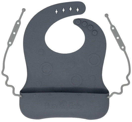 Busy Baby Bungee Bib - Pewter - 850050031000