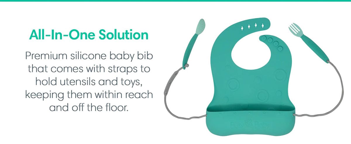 Busy Baby Bungee Bib - Spearmint - 850003408880