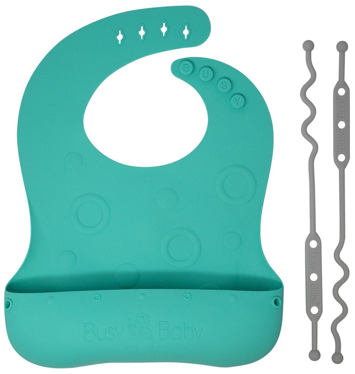 Busy Baby Bungee Bib - Spearmint - 850003408880