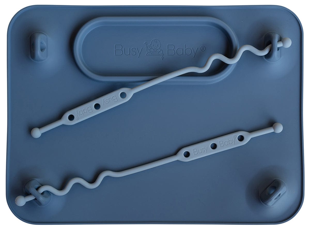 Busy Baby Mat with 2 Tethers - Pewter - P4AFBAUS