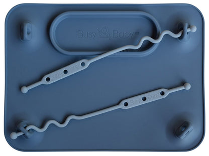 Busy Baby Mat with 2 Tethers - Pewter - P4AFBAUS