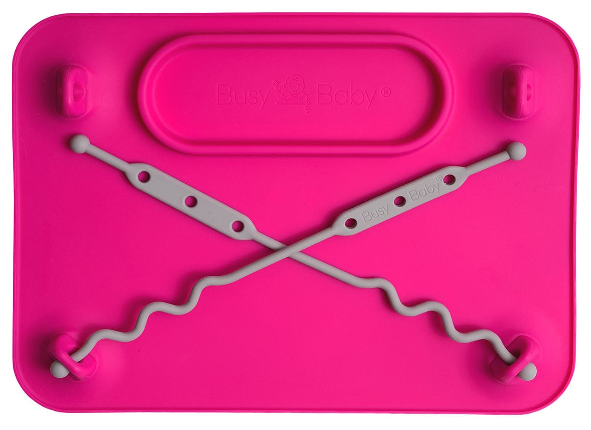 Busy Baby Mat with 2 Tethers - Pink - F4AFBAUS